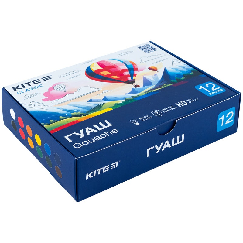 Gouache Kite Classic K-063, 12 colors