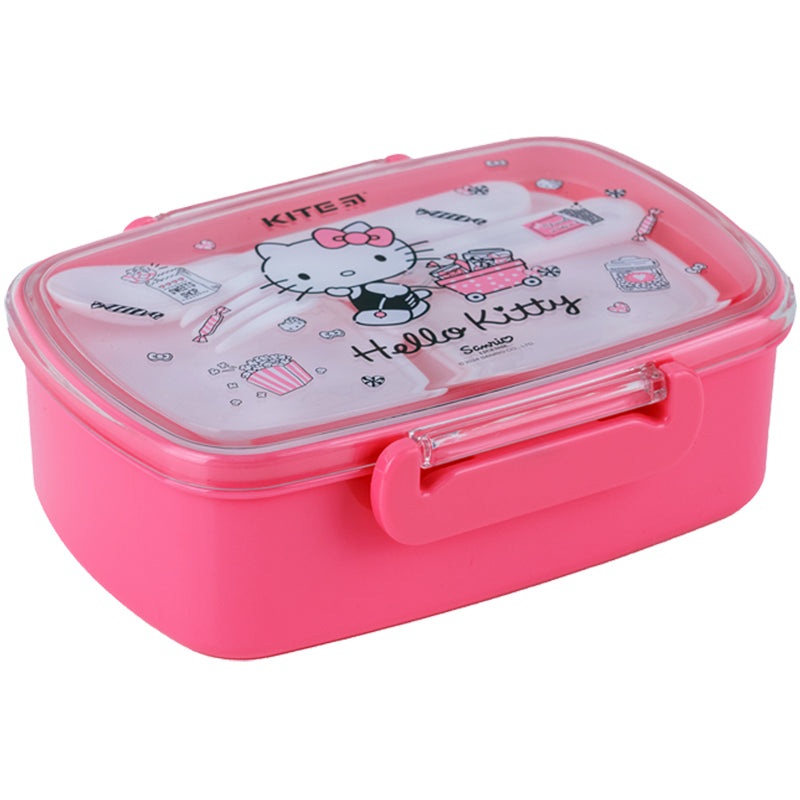 Lunchbox with fork and spoon Kite Hello Kitty HK24-181-2, 750 ml