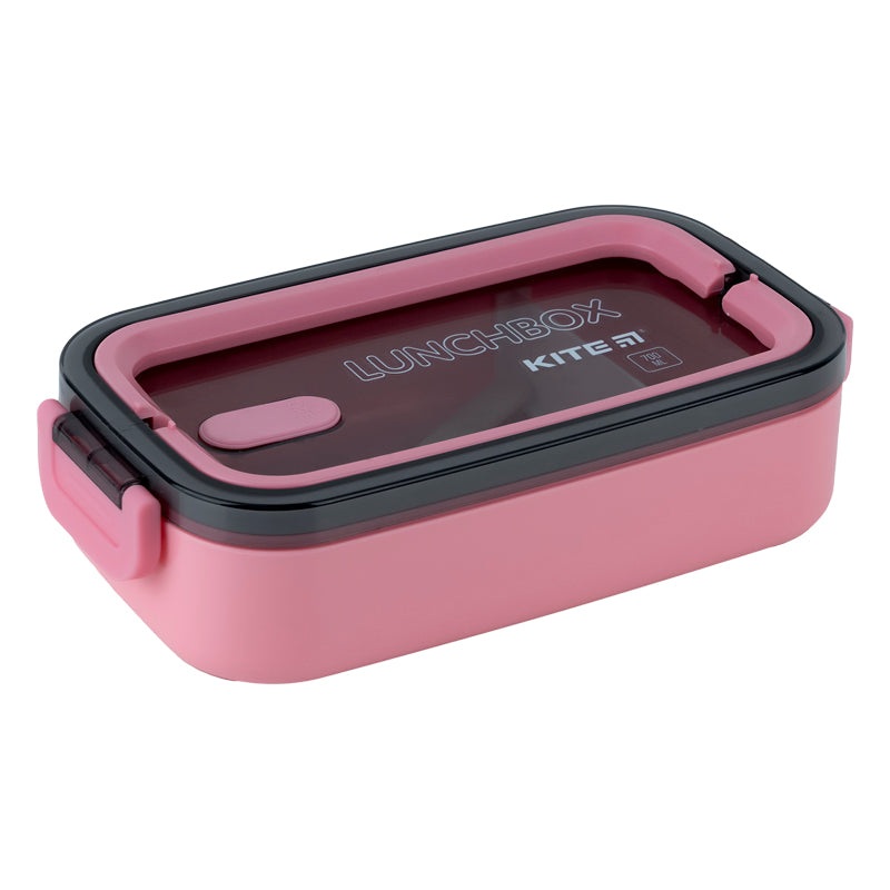 Lunchbox with fork and spoon Kite K23-182-3, 700 ml, pink