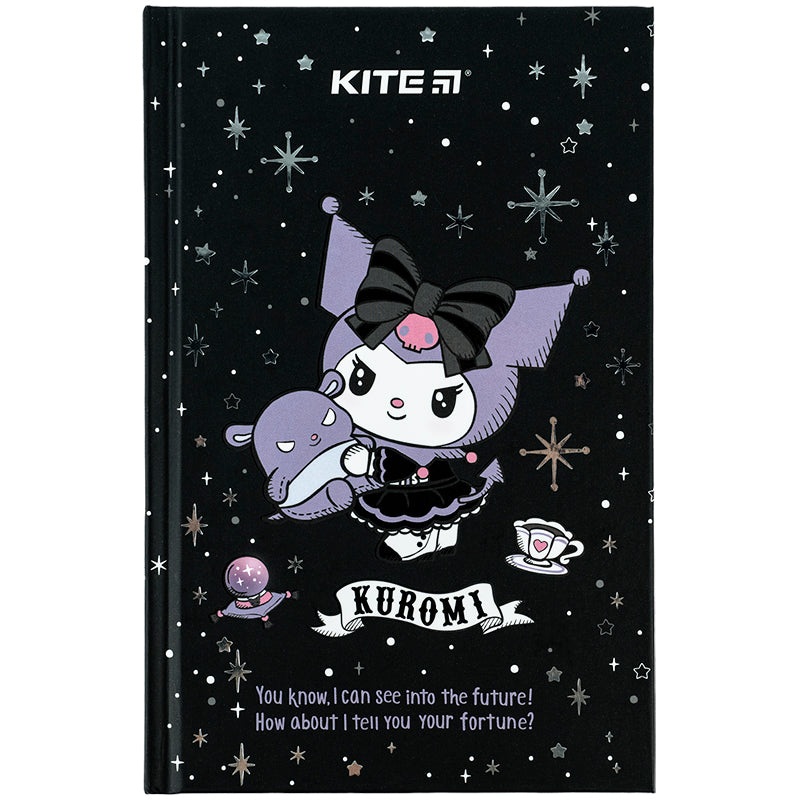 Notebook Kite Kuromi HK24-199-1, hard cover, 6, 80 sheets, squared