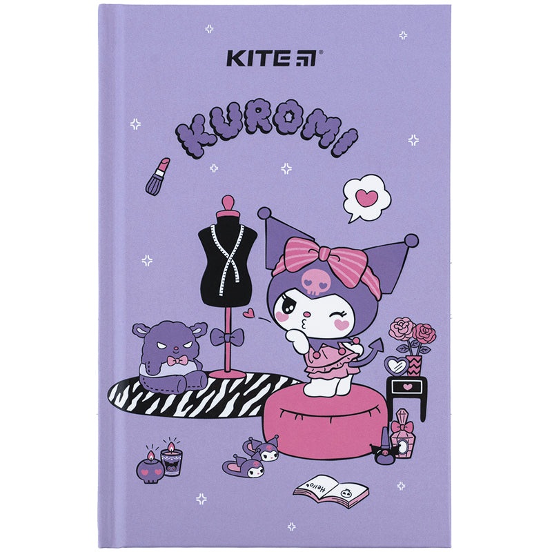 Notebook Kite Kuromi HK24-199-2, hard cover, 6, 80 sheets, squared