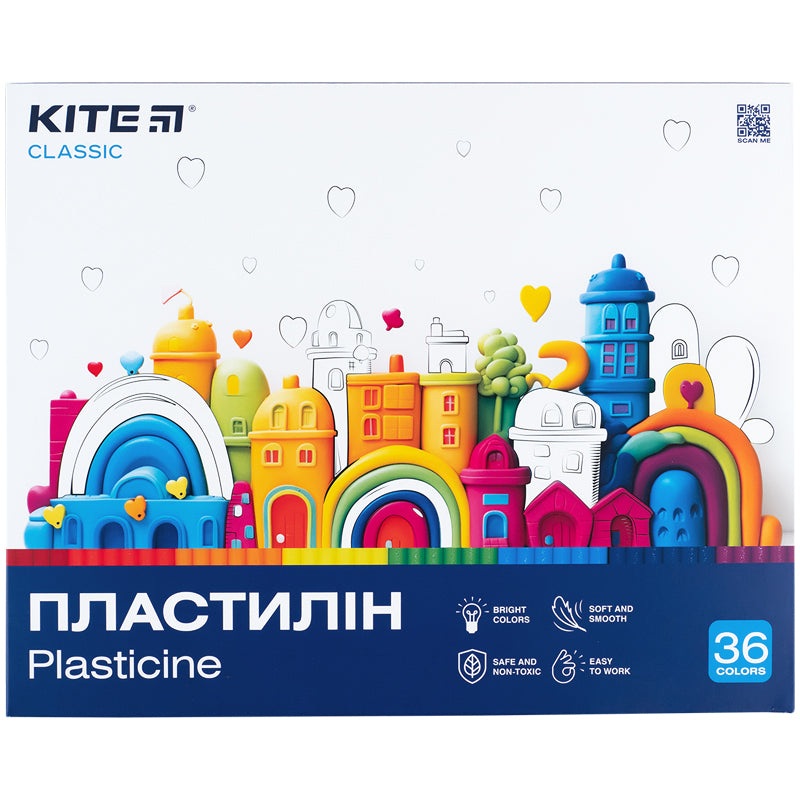 Plasticine Kite Classic K-078, 36 colors, 720 g