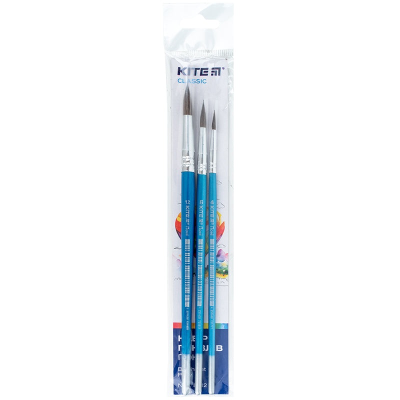 Set of brushes Kite Classic K-344 (pony round 4, 8, 12)