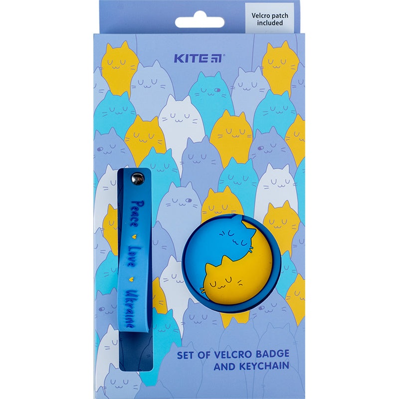 Set of velcro badge and keychain Kite Be Ukraine K24-3010-2, 2 pcs.