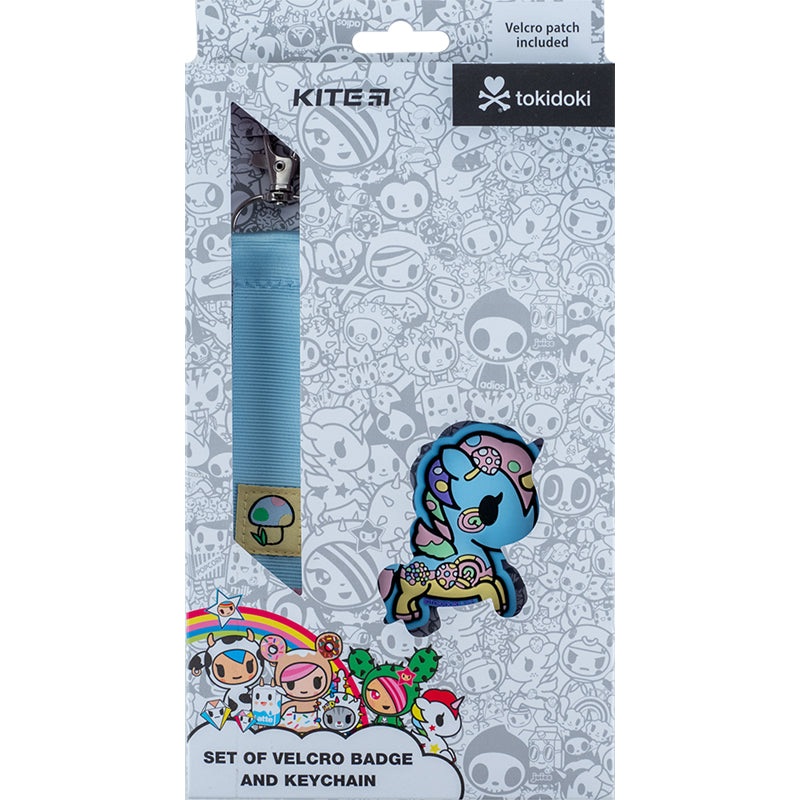 Set of velcro badge and keychain Kite tokidoki TK24-3010-2, 2 pcs.