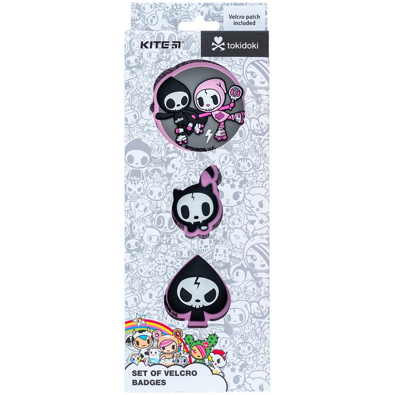 Set of velcro badges Kite tokidoki TK24-3012-1, 3 pcs.