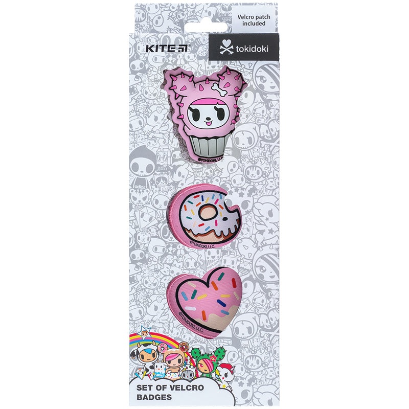 Set of velcro badges Kite tokidoki TK24-3012-2, 3 pcs.