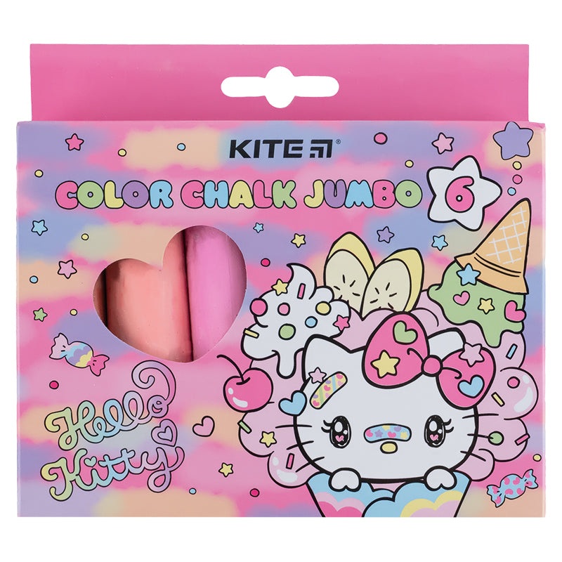Color chalk Kite Jumbo Hello Kitty HK24-073, 6 colors