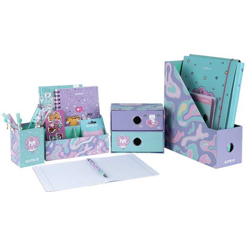 Desk organizer Kite Rainbow Catcorn K24-357
