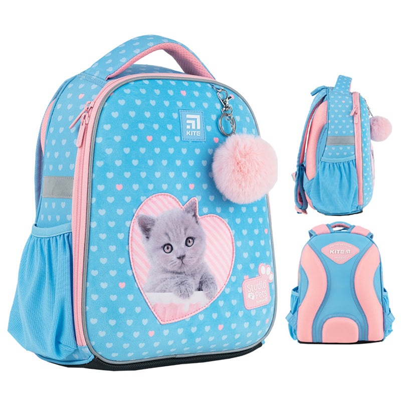 Hard-shaped school backpack Kite Education Studio Pets SP24-555S-1