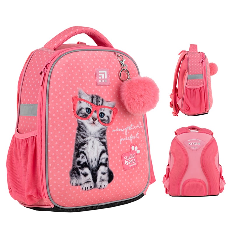 Hard-shaped school backpack Kite Education Studio Pets SP24-555S-2