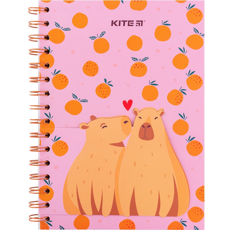 Notebook with paper indexes Kite Capybara K24-191-4 , 5, 80 sheets, squared