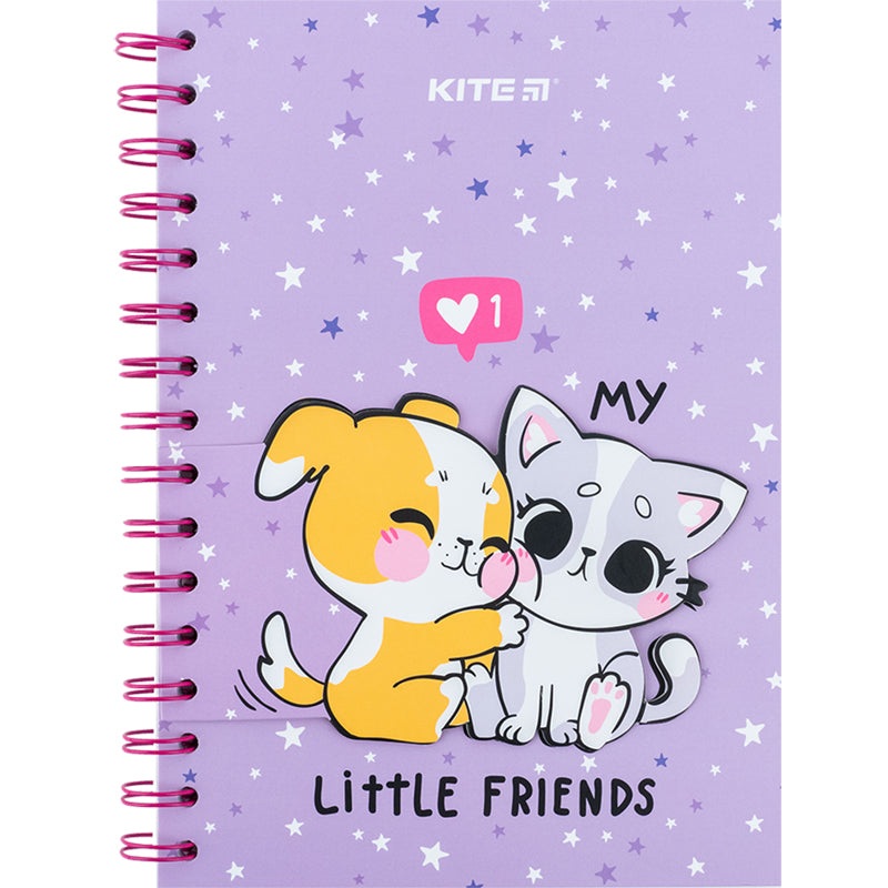 Notebook with paper indexes Kite Friends K24-191-2, 5, 80 sheets, squared