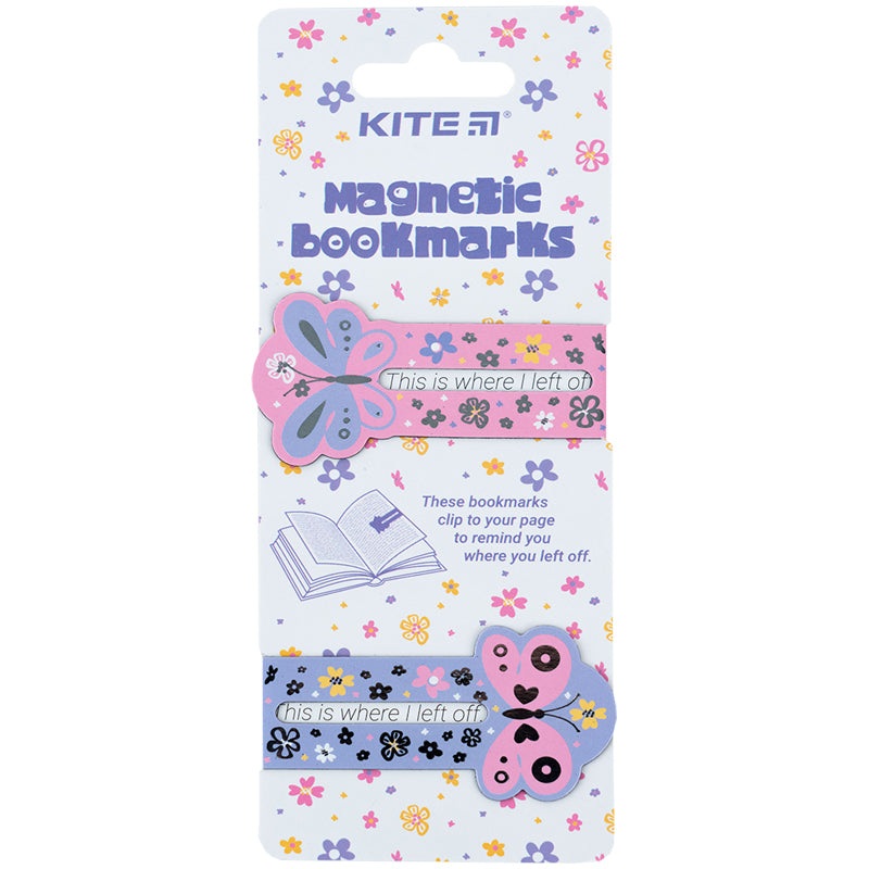 Set of magnetic bookmarks-idexes Kite Butterfly K24-496-1