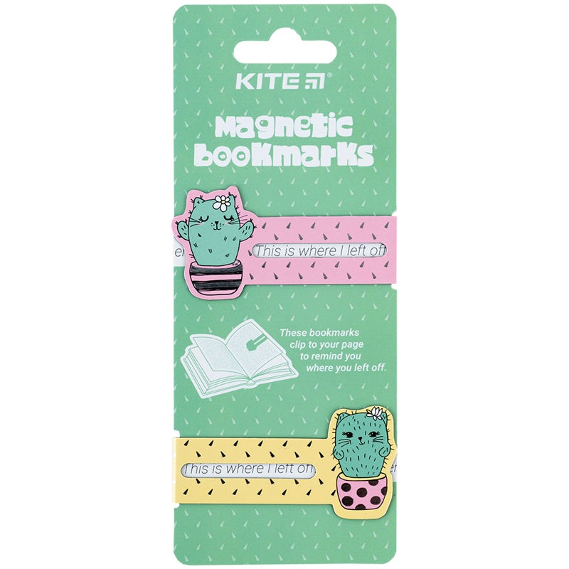 Set of magnetic bookmarks-idexes Kite Cactus K24-496-2