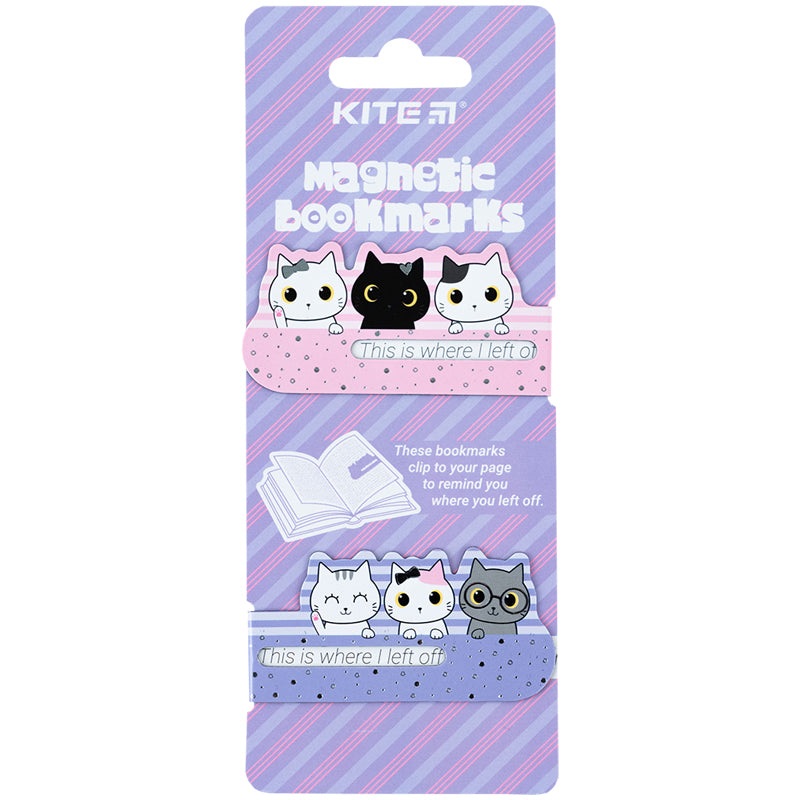 Set of magnetic bookmarks-idexes Kite Cats K24-496-3