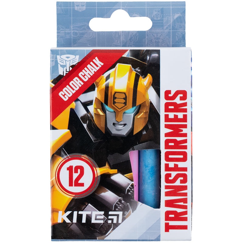 Color chalk Kite TransformersTF24-075, 12 pcs.