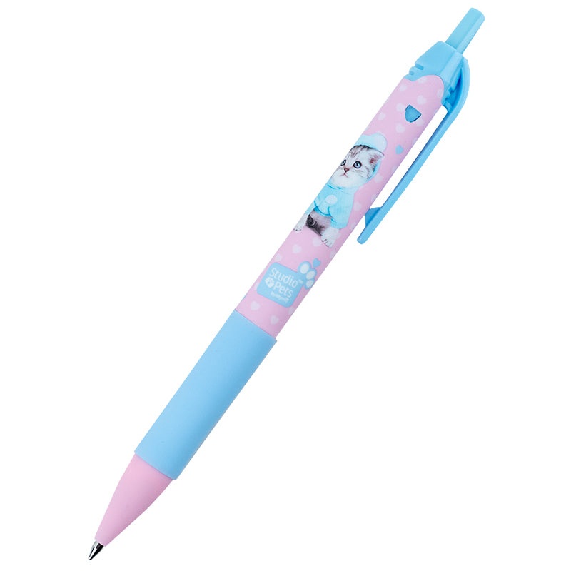 Ballpoint pen retractable Kite Studio Pets SP25-039, blue