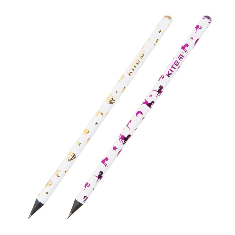 Graphite pencil with crystal, white body Kite K22-059-1