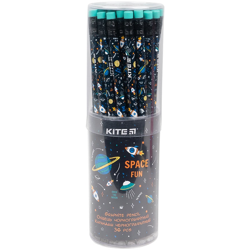 Graphite pencil with eraser Kite Space K21-056-1