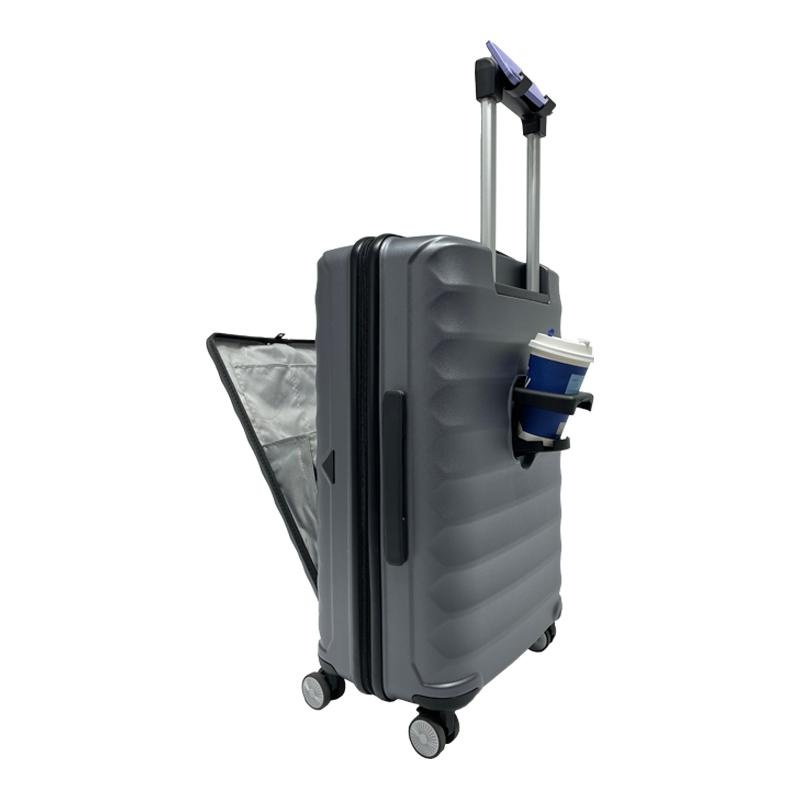 2022 New Luggage with Cup Holder Travel Bag 20 Inches Fashionable Business Luggage with USB Port Hard Shell Multifunctional Suitcase – Travel Trolley Cases and Luggage Suitcase price