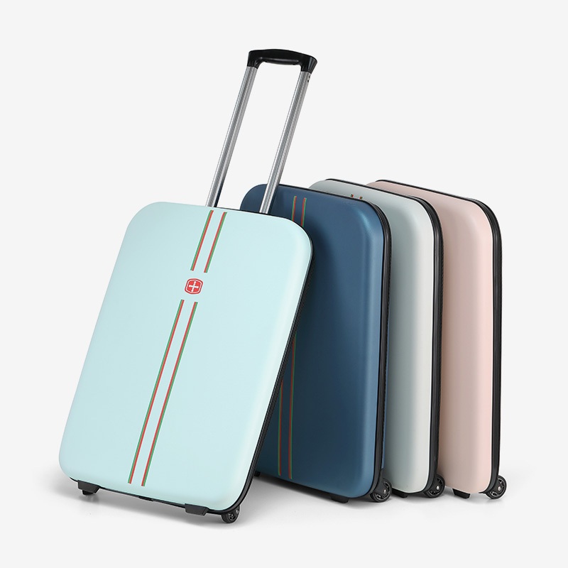 20 Inches PC Foldable Carry on Hand Luggage Trolley Suitcase with Polyester Lightweight Foldable Suitcase for Travel – Travel Trolley Cases and Travel Luggage price