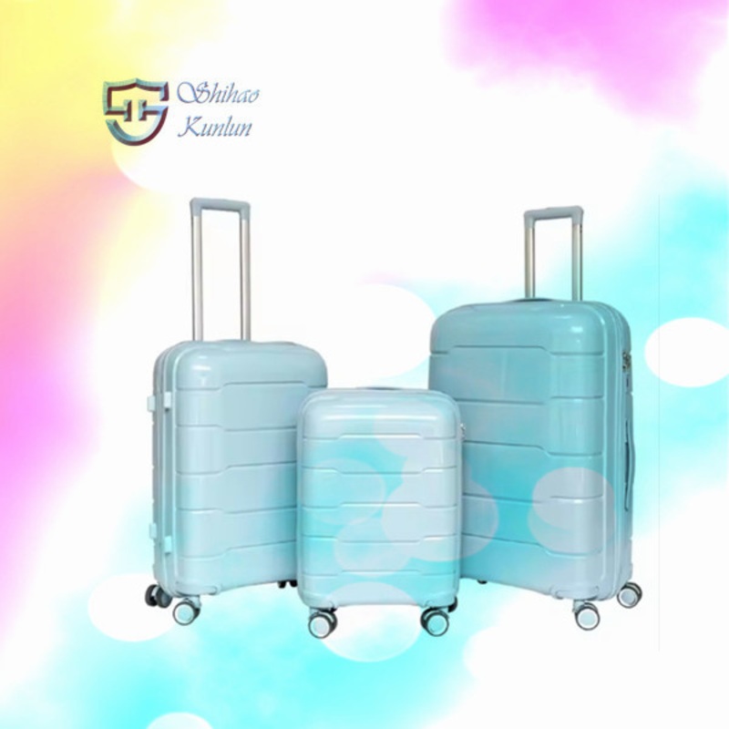 Luggage Set Wholesale Fashion Colorful Durable Travel PP Luggage with Aluminium Trolley Handle – Travel Luggage Bag Sets and New Style Travel Suitcases price