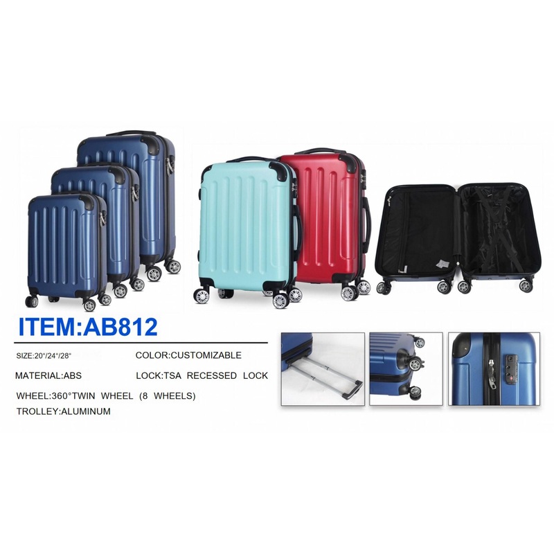 Luggage Vender ABS Luggage Set 3 Pieces Hard Shell Vintage Scratch Resistant Cosmetic Make up Suitcase Valise Loffer Baggage – Polycarbonate and ABS price