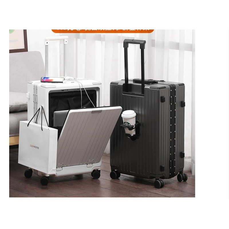 Multifunctional Travel Light USB Business Trolley Case Universal Wheel Aluminum Magnesium Alloy – Multifunctional Travel Light USB Luggage and Universal Wheel Aluminum Magnesium Alloy Luggage price