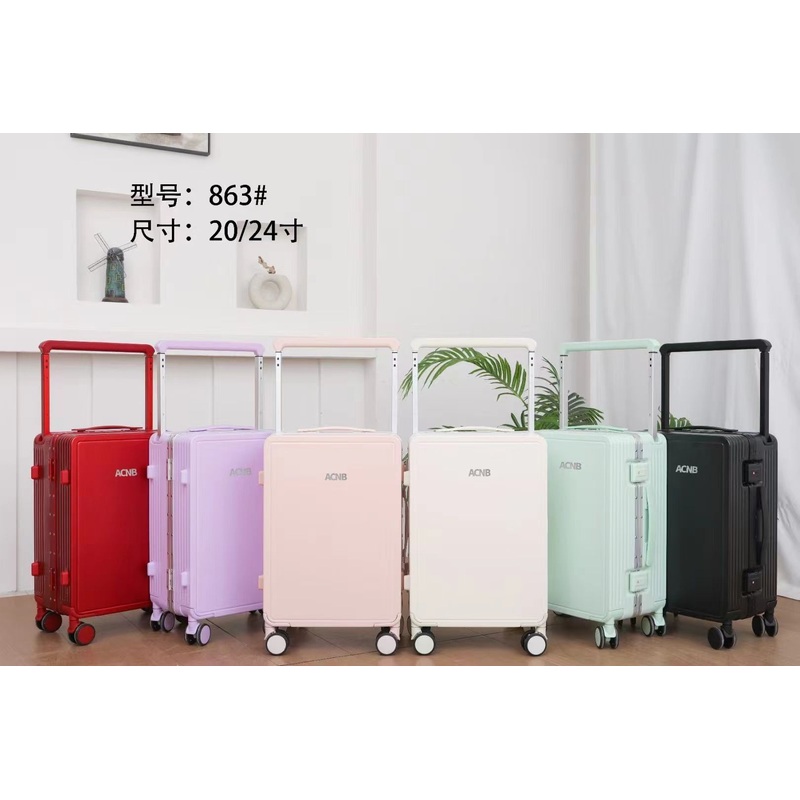New Design ABS Material Trolley Luggage Bag Business Boarding Travel Suitc Hard Luggage with Aircraft Wheels – One-Button Spring Pull Rod and Wide Rod price