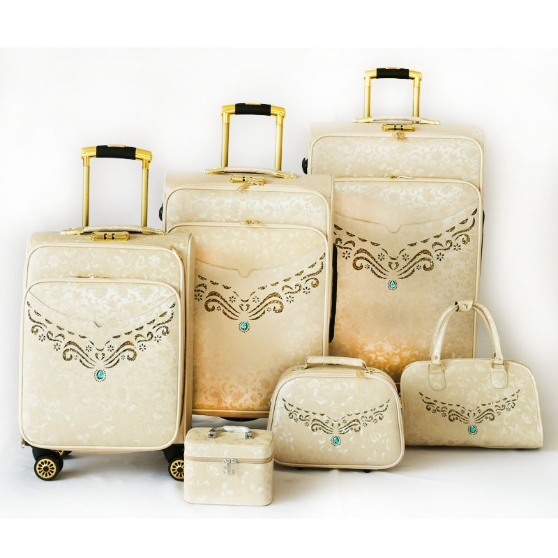 Wedding Beauty Leather PU 5 PCS Set Valise Luggage Bag – 5 PCS Set Valise Luggage Bag and Wedding PU Leather Luggage Bag price