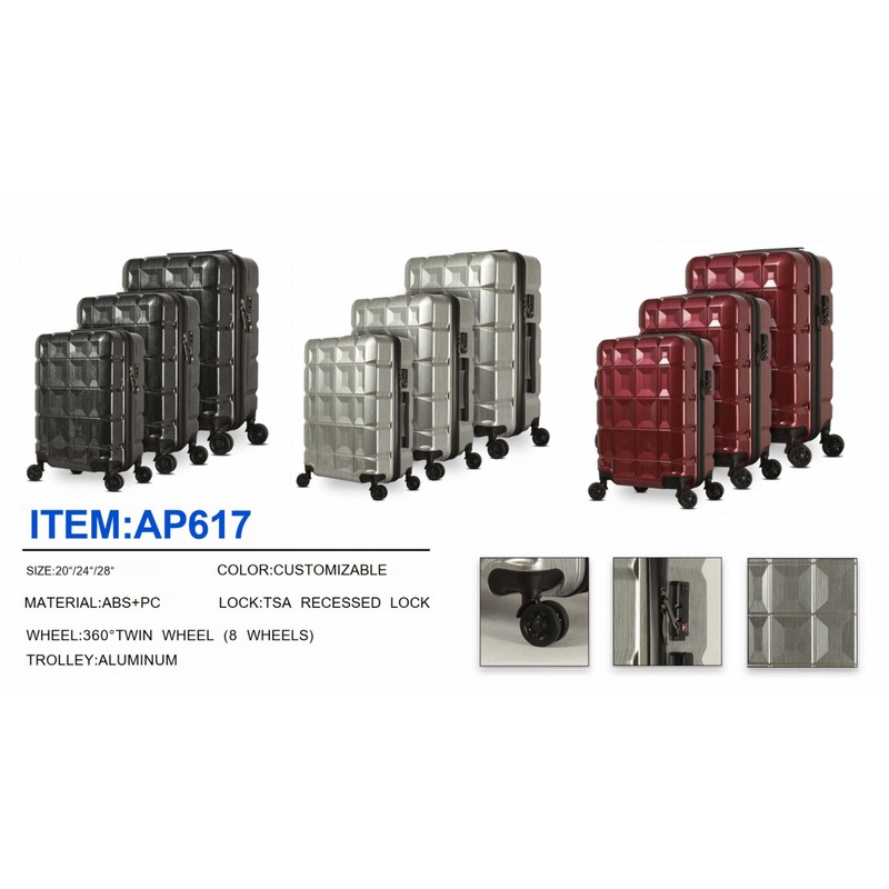 Wholesale Suitcase Spinner Wheels PP Trolley Luggages 3 Pieces Set Travelling Bags Suit Case Luggage Sets – Polycarbonate and ABS price