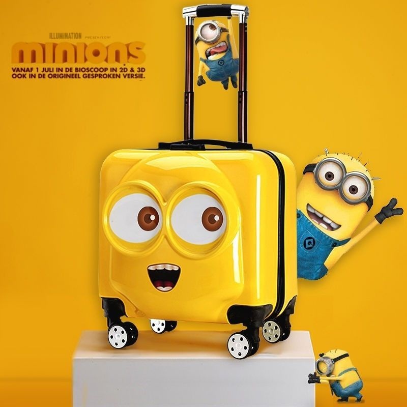 Childrens Trolley Case Cartoon Little Yellow Man 18 Inch Baby Small Suitcase Mens and Womens Suitcase Password – Toy and Boy price