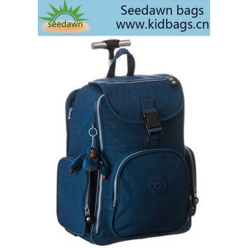 Four Sections Single Aluminum Rod Trolley School Backpack – Trolley Rucksack and Backpack Cart with Wheels price