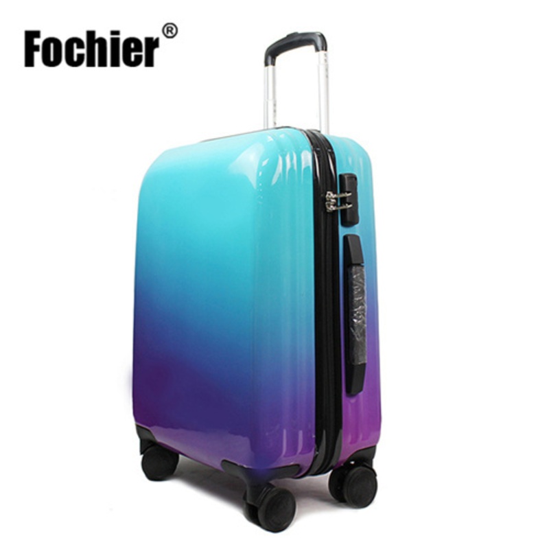Gradient Color Printing ABS PC Hard Shell Suitcase Luggage with Spinner Wheels – Luggage and Luggage Bag price