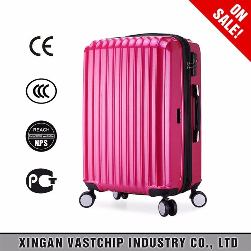 Lightweight Super Shiny 2016 Easy Printed ABS+PC Red Luxury Roller Luggage – Trolley Luggage and Hard Case price