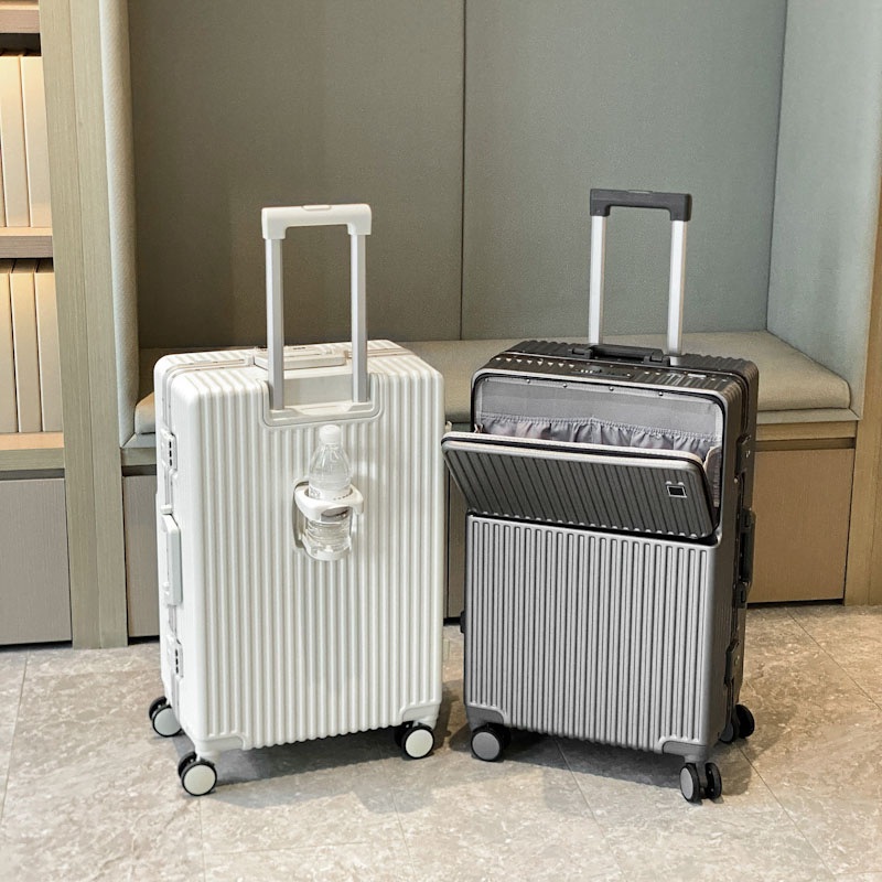 New Design Front Opening Light Boarding Candy Color 24 Inches Suitcase with Universal Wheel – Front Cover and Aluminum Frame price
