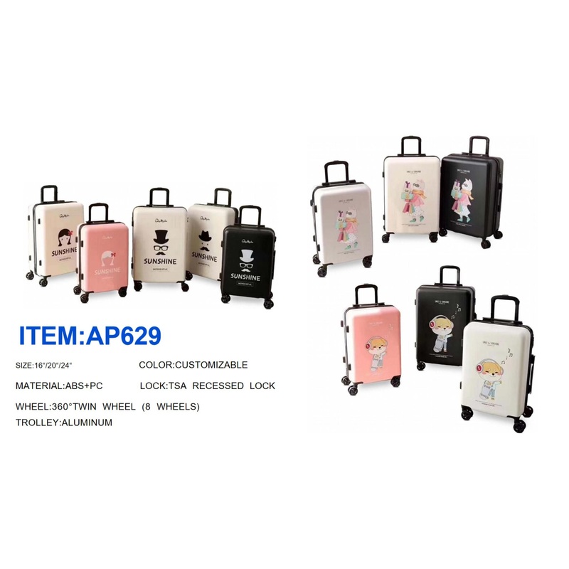 Wholesale Hot Sale Universal Wheel 20 24 28 Inch Password Hard PP Travel Style Luggage Bag Set Carry on Suitcase – Polycarbonate and ABS price