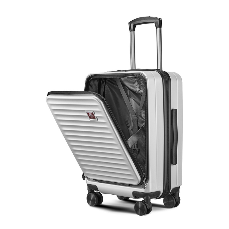 Factory Price ABS+PC Front Open Lid Luggage Compartment Light Tone Universal Wheel Trolley Case Password Travel Boarding Case – Spinner Wheels and ABS Luggage Set price