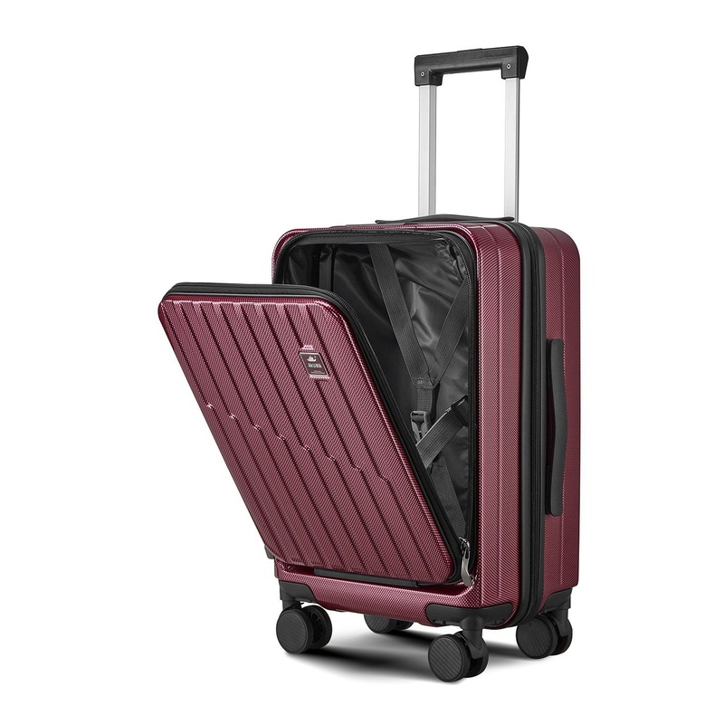 Front Open ABS+PC Luggage Case Female 2023 New Durable and Durable Trolley Case Silent Wheel Password Travel Case Male – Spinner Wheels and ABS Luggage Set price