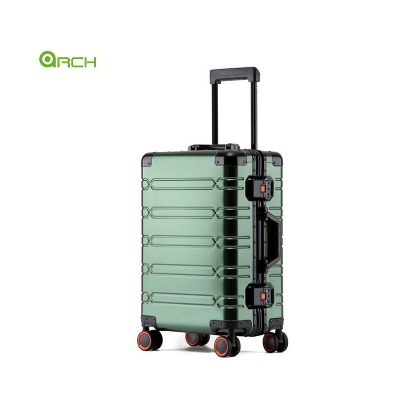 24 Aluminum Travel Suitcase with Double Spinner Wheels – Luggage Bag and Light Case price
