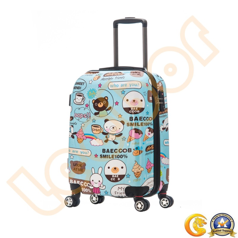 ABS Zipper Style Carton Painting Trolley Luggage with Tsa Lock – Trolley Luggage and Trolley Suitcase price