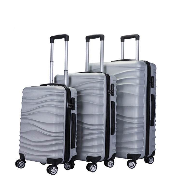 Double Zipper Light Weight 3 PCS ABS Trolley Luggage Set – ABS Trolley Luggage and 3 PCS Luggage Set price
