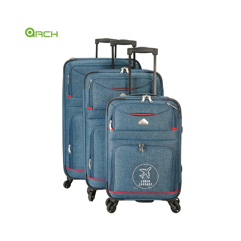 20 24 28 3PCS Set Cheap Price Luggage Spinner Wheels Polyester Trolley Travel Suitcase – Luggage and Trolley Luggage price