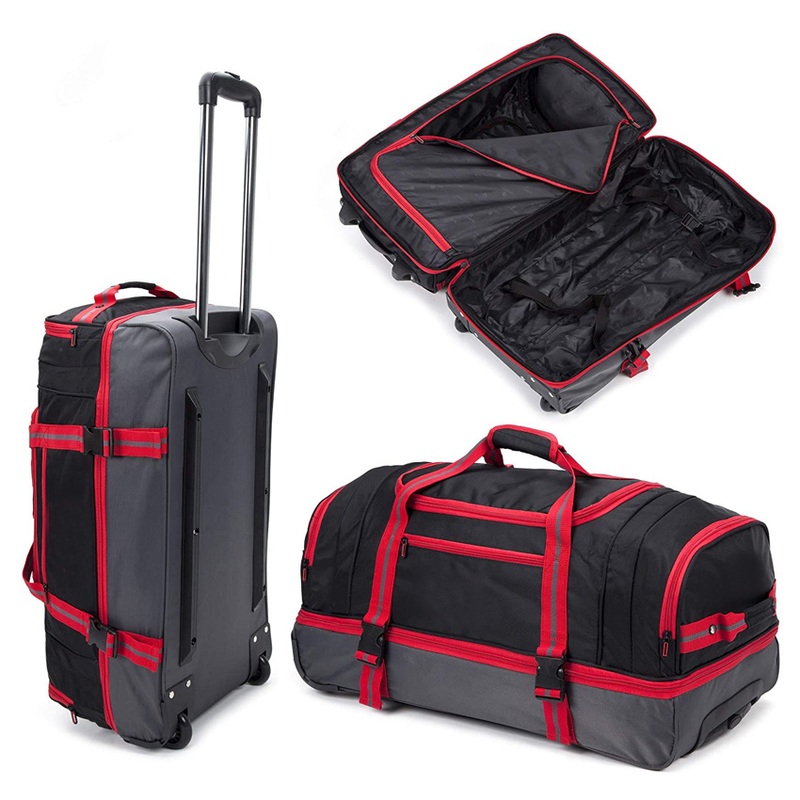 Wheeled Trolley Holdall Lightweight Luggage Suitcase Duffle Bag Rolling Hold Travel Bag – Roller Bag and Rolling Bag price