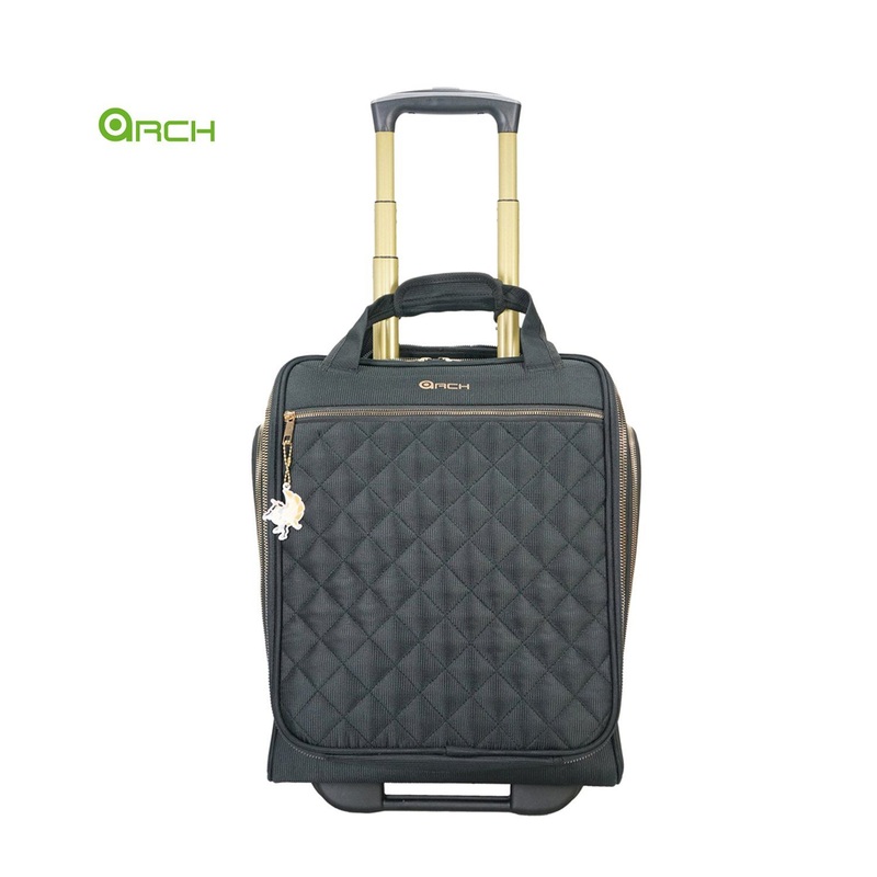 Fashion Travel Luggage Bag Carry on Aluminum Trolley System Skate Wheels Tapestry Under Seat – Luggage and Trolley Luggage price