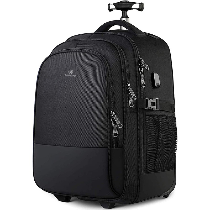 Large Rolling Backpack for Men Women Water Resistant Business Travel Carry on Wheeled Durable Roller College School Computer Bookbag Fits 15.6 Inch Laptop Trav – Travel Bag and Luggage Bag price