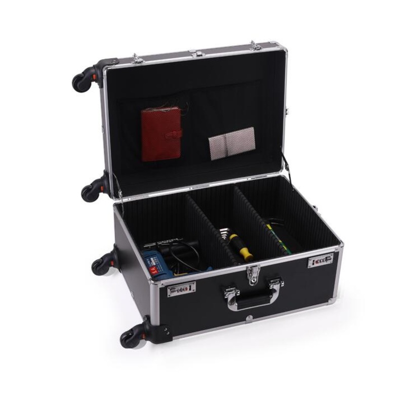 Portable Pull Rod Aluminum Alloy Trolley Box, Small Precision Instrument Protection Box – Aluminum Frame and Trolley Case price
