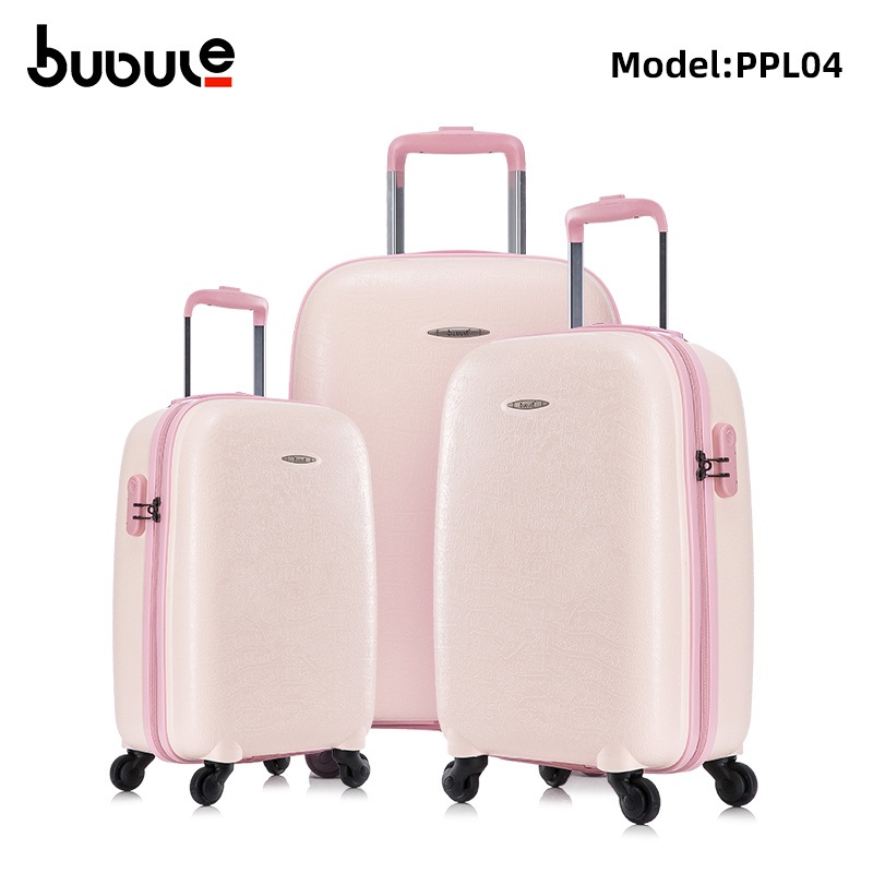 Bubule Ppl04 19 23 27 Inch Zipper Suitcase Set Bags 3PCS PP Hard Luggage Case Round Sweet Fashion Bags – Lightweight Carry on Luggage and Carry on Spinner Luggage price