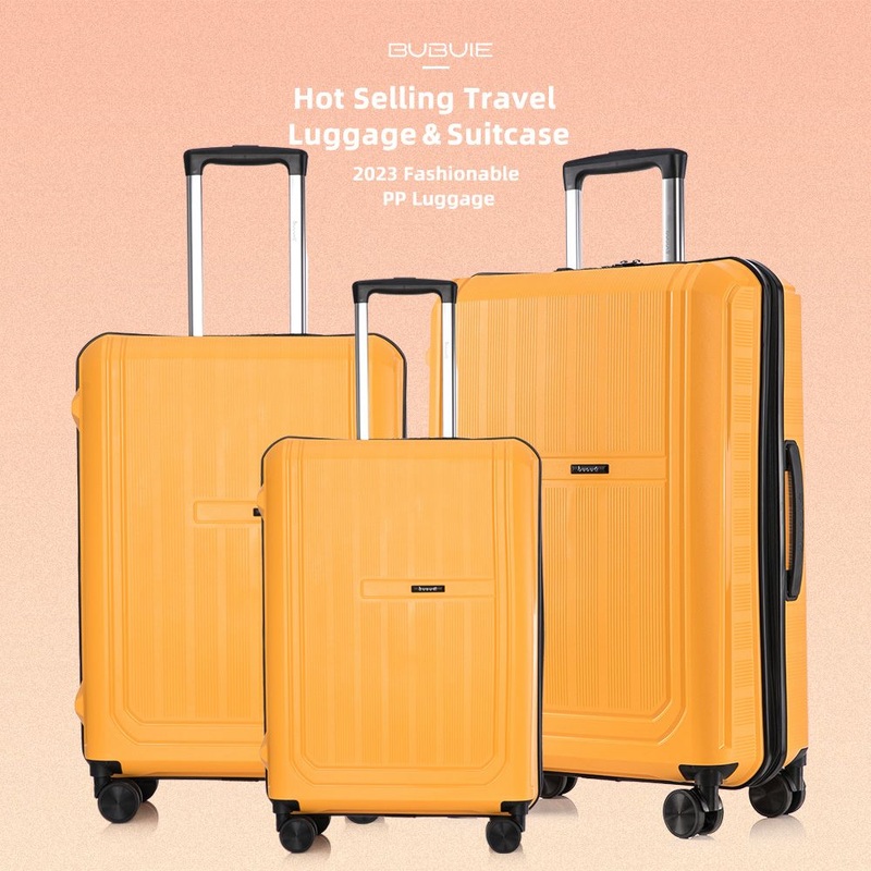 Ppl13 3 PCS Popular Zipper Luggage Sets Travel Bag Suitcases with 4 Spinner Wheels PP Custom Trolley Luggage Set 20 24 28 Inch – Hardside Carry on Luggage and Carry on Luggage with Spinner Wheels price